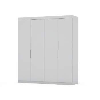 Set of 2 Mulberry 2.0 Wardrobe Closet White - Manhattan Comfort