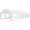 Heavy Duty Outdoor Party Tent w/ Removable Sidewalls, Large White Wedding/Event Canopy w/ Steel Frame - 2 of 4