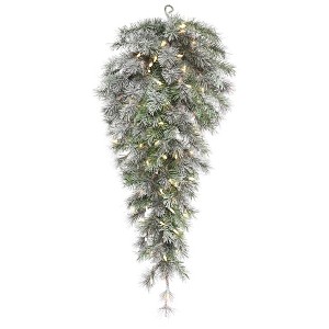 Vickerman Frosted Lacey Artificial Christmas Teardrop - 1 of 2