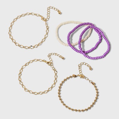 Girls' 6pk Beaded Chain Bracelet Set - art class™