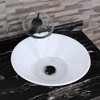 LOVMOR 16.7" Ceramic Round Above Counter Bathroom Sink Vanity Sink Art Basin - 4 of 4