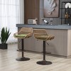 VYNXARIA Modern Swivel Bar Stools Set of 2 Adjustable Counter Height Chairs with Footrest for Kitchen, Dining Room,Green - 2 of 4