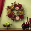 Nearly Natural 22-in Autumn Hydrangea Peony Wreath - 4 of 4