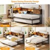 Aheaplus L-Shaped DayBed with Charging Station, Corner Bed Frame with Bookcase and Sliding Door - 4 of 4