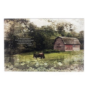 Dicksons Strong and Courageous Joshua 1:9 Farm 24 x 16 Wood Decorative Wall Plaque - 1 of 3