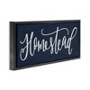 Stupell Industries Navy Blue Homestead Phrase, 25" x 11" - 3 of 4