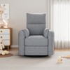 Whisen Upholstered Swivel Recliner with Removable Pillows - Dark Grey - 2 of 4
