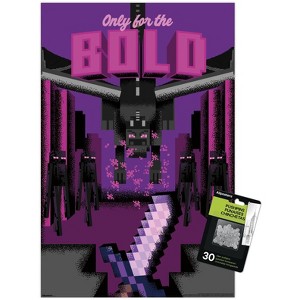 Trends International Minecraft: Discover - Only For The Bold Unframed Wall Poster Prints - 1 of 4
