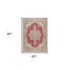 Ivory Red And Blue Medallion Area Rug - 3 of 4