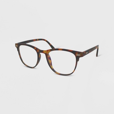 Women&#39;s Milky Plastic Square Blue Light Filtering Glasses - Wild Fable&#8482; Brown Tort