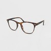 Women's Milky Plastic Square Blue Light Filtering Glasses - Wild Fable™ Brown Tort: Scratch-Resistant, Medium Fit, Recycled Frame - 2 of 2