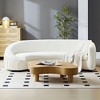 VYNXARIA Modern Design Curved Shaped Sofa Couch for Living Room,Upholstered Fabric 4-Seat Sofa No Need to Assembly Couch for Apartment - 3 of 4