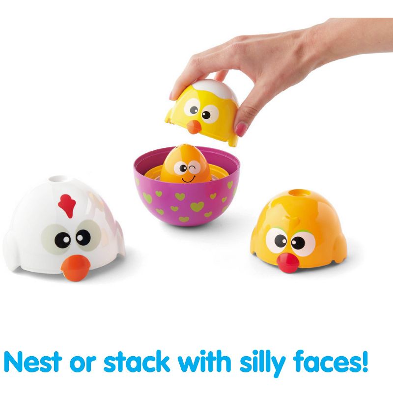 Kidoozie Chicken n' Egg Stackers, 8 Piece Set, Stacks Over 12" Tall, Playful and Colorful for Children 9-24 months, 3 of 8