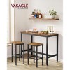 VASAGLE Bar Table Set, Bar Table with 2 Bar Stools, Dining table set, Kitchen Counter with Bar Chairs, Industrial for Kitchen, Living Room, Party Room - image 2 of 4