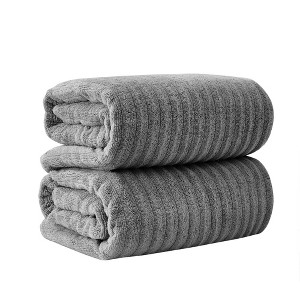 Luxury Cotton Ribbed Texture Towel Set - Great Bay Home. - 1 of 4
