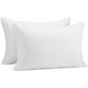 Down Alternative Pillows, Soft Density, Queen, Pack of 2, White, 30x20 Inches - 1 of 4