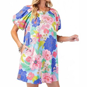 Women's Garden Party Mini Dress - Easel - 1 of 2
