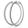 Pompeii3 1 3/4Ct Diamond Inside Outside 2" Tall Hoops Earrings Lab Created - 3 of 4