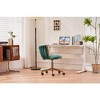 CAVINAS Modern Upholstered Home Office Desk Chair, Velvet Adjustable Office Chair with Handwoven Backrest and Adjustable Swivel Wheels - 4 of 4