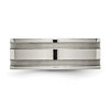 Black Bow Jewelry Titanium, 8mm Dual Finished Unisex Standard Fit Band - 3 of 4