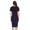 BLUEMING Womens Hoodie Dresses Short Sleeve Pockets Knee Length Bodycon Dresses Casual Midi Dresses - 2 of 4