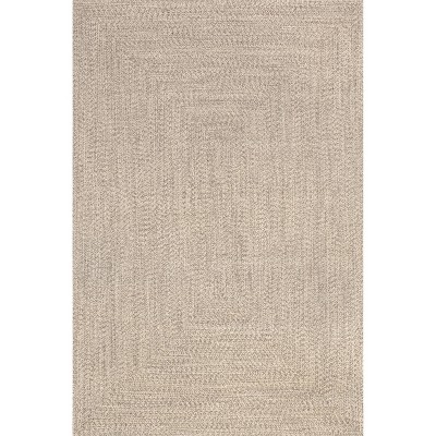 12'x18' Wynn Braided Indoor/Outdoor Area Rug Tan - nuLOOM