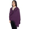 Anna-Kaci Women's Winter Cashmere Feel Scarf Solid Color Classic Fringe Shawls Wrap Scarves for Evening Dresses - 3 of 4