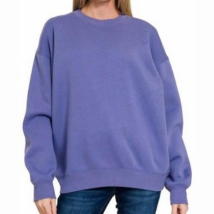 Women's Fleece Sweatshirt - ZENANA - 1 of 2