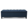 Sapphtopaz Modern Ottoman Upholstered Bench with Storage Bedroom Vanity Stool Tufted Stitching Bench for Living Room, Entryway - 2 of 4