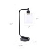 Simple Designs 4pk Bronson Antique Style Industrial Iron Lantern Desk Lamp Black - 3 of 4