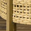 CAVINAS Outdoor End Tables for Patio Set of 2, Rattan Outdoor Activity Table, Small Outdoor Coffee Table for Garden, Brown - 4 of 4
