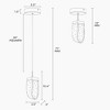 LNC Aeyilana 1-Lights 3.6" Luxury and Glam Loop Resin Integrated LED Crytal Mini Pendant  Lights, Gold - 3 of 4