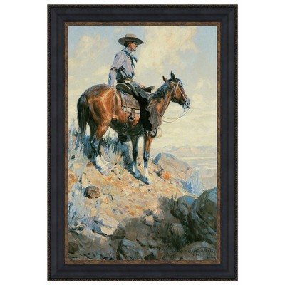 Design Toscano Sentinel of the Plains, 1906: Canvas Replica Painting: Small