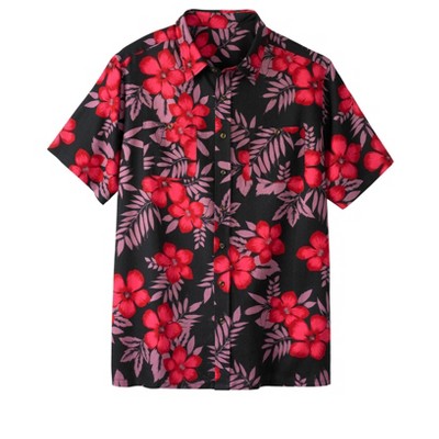 KingSize Men's Big & Tall Short-Sleeve Linen Shirt