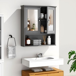 Celebalcony Bathroom Wall Cabinet with Mirror & Shelf - 1 of 4