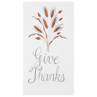 C&F Home Give Thanks Flour Sack Cotton Kitchen Towel