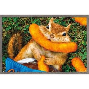 Trends International Avanti - Chipmunk Cheese Curl Smile Framed Wall Poster Prints - 1 of 4