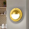 C Cattleya Integrated LED 3CCT Brushed Gold Wall Sconce with Frosted Glass - 2 of 4