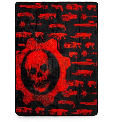 Just Funky Gears of War Crimson Omen Guns Lightweight Fleece Throw Blanket | 50 x 60 Inches