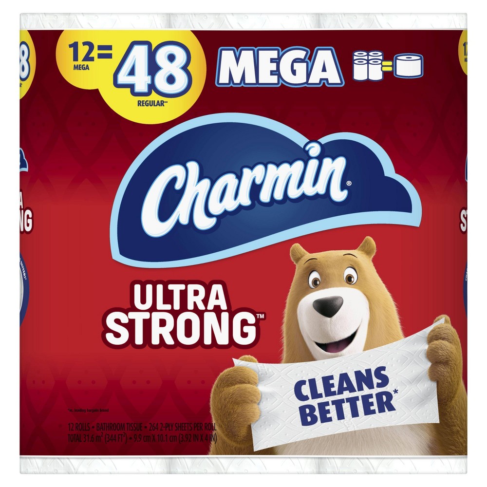 Charmin Ultra Strong Toilet Paper - 12 Mega Rolls