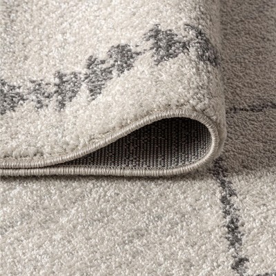 Moroccan HYPE Cream/Gray Geometric Braided 4'x6' Area Rug