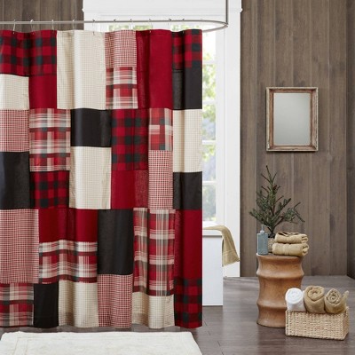 Sunset Cotton Shower Curtain Red - Woolrich