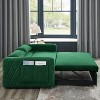 MAYEERTY 55" Modern Convertible Sofa Bed with Arm Pockets & Adjustable Back (Velvet) - 3 of 4