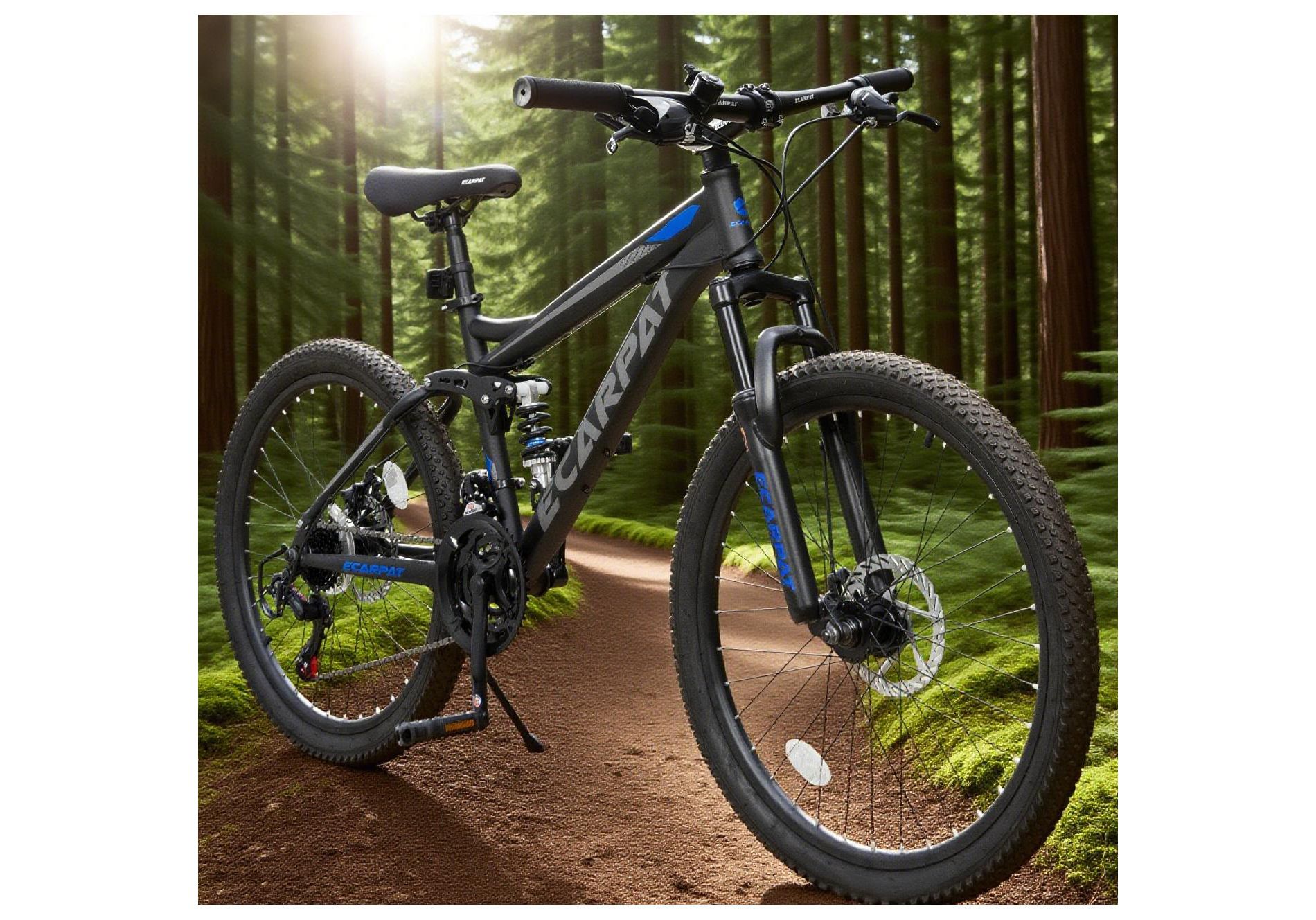 KTMBDW 27.5 Inch Mountain Bike, Mountain Bicycles with Front and Rear Dual Shock Absorbers, Durable Frame, Adults Bike for Men and Women - Black