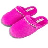 Jessica Simpson Women's Indoor/Outdoor Plush Bejeweled Slip-On Scuff Slippers - 4 of 4