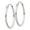 Black Bow Jewelry 1.3mm, Sterling Silver, Endless Hoop Earrings - 22mm (7/8 Inch) - 2 of 4