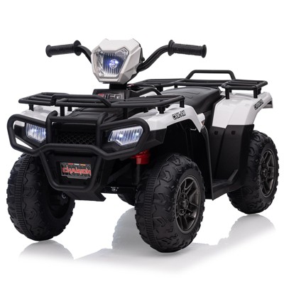 12V Kids Ride On Electric ATV, Battery-Operated Car for Kids，4-Wheeler Quad Car Toy with Dual Speed Adjustment 1.5-2.2mph, One Button Start
