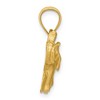 Black Bow Jewelry 14k Yellow Gold Diamond Cut Trumpeting Elephant Pendant - 2 of 4