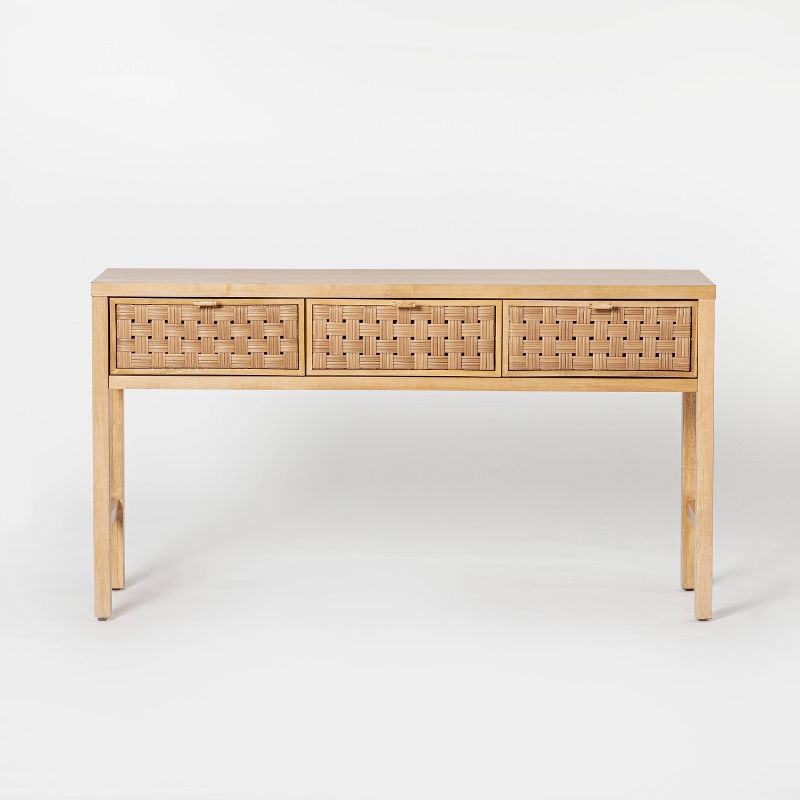 Palmdale Woven Drawer Console Natural - Threshold&#8482; designed with Studio McGee, 4 of 9