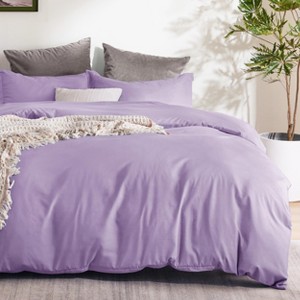 Bedsure Duvet Cover Set – Soft Double Brushed Bedding with Zipper Closure, Available in Multiple Sizes and Colors - 1 of 4